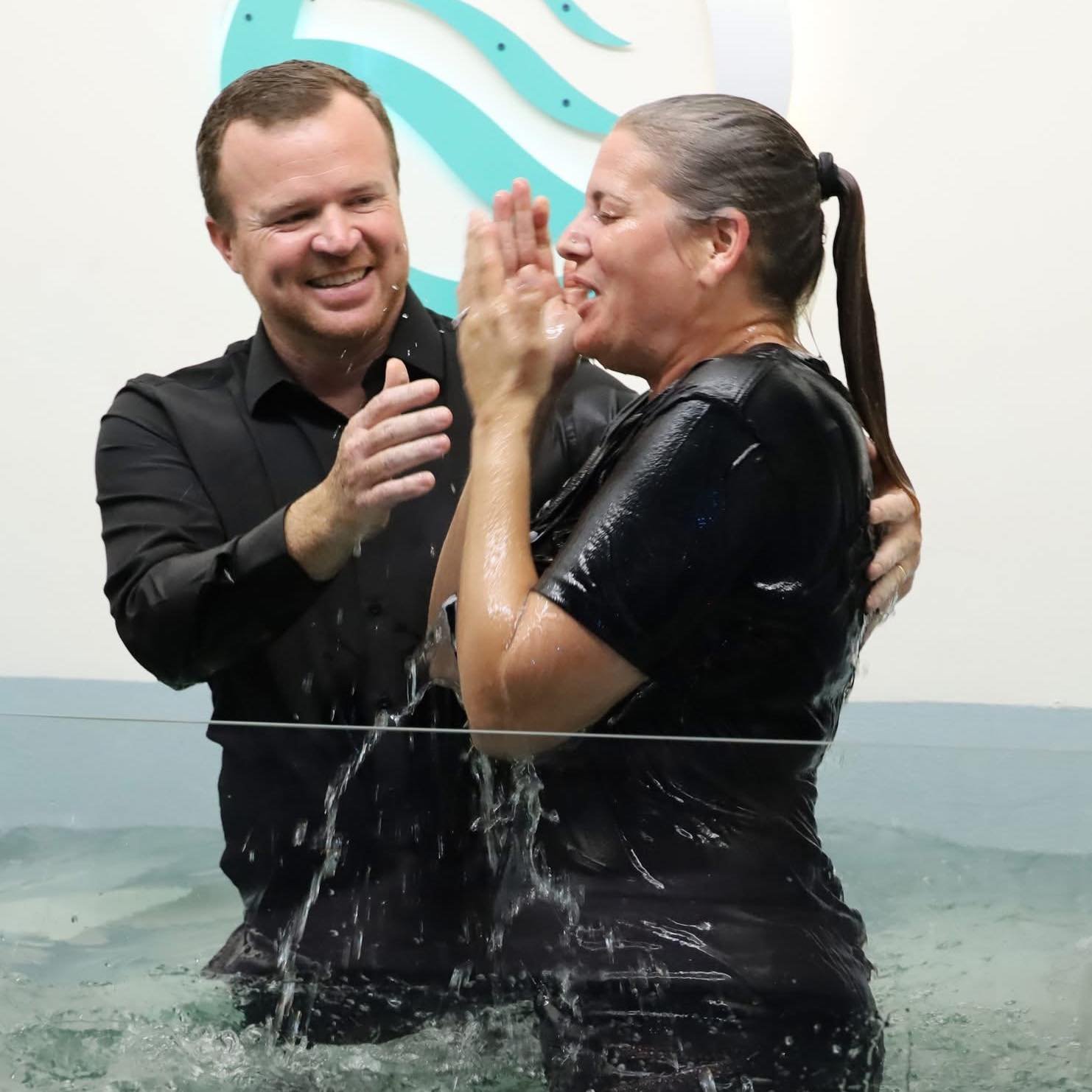 Our Story being baptized